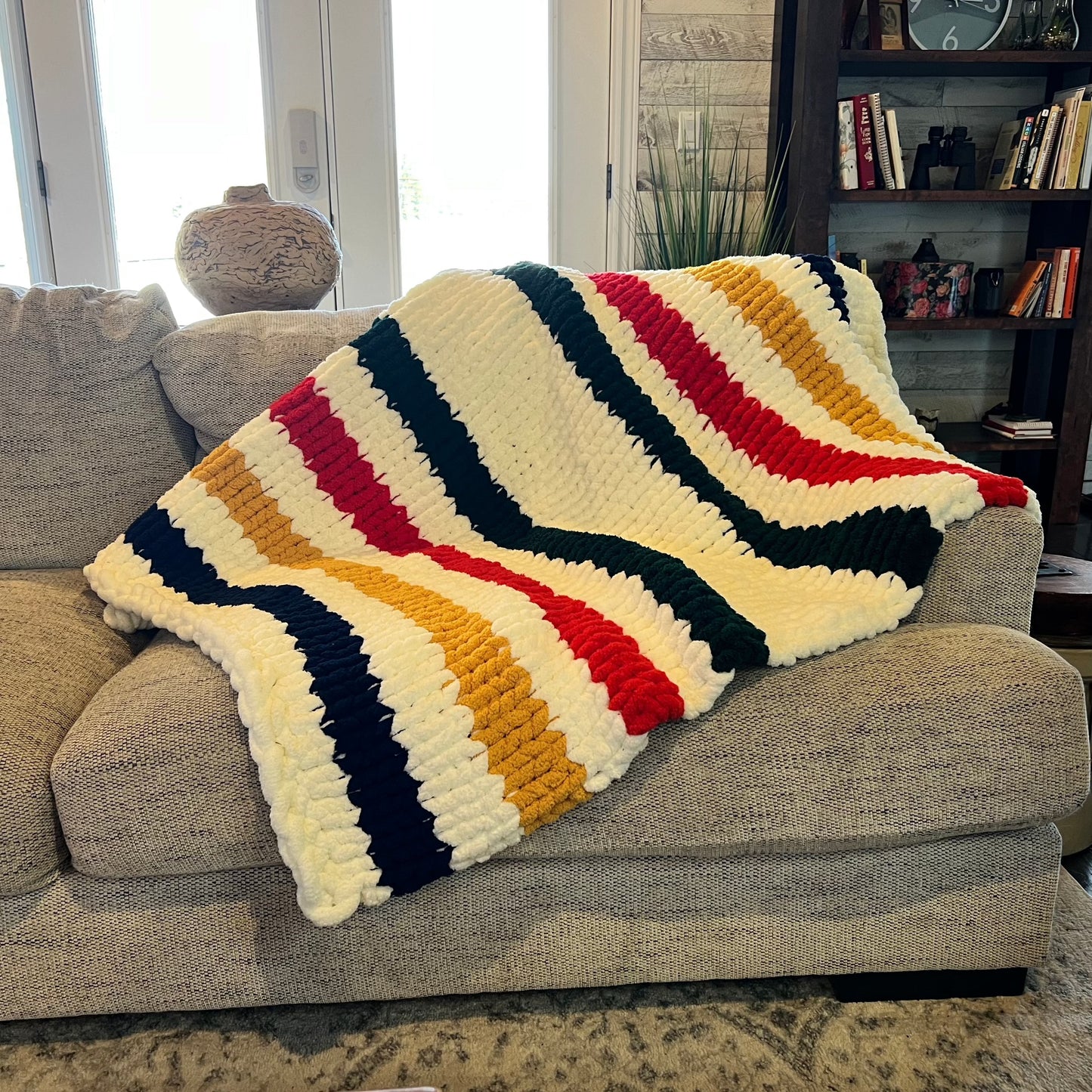 HBC Inspired Chunky Knit Blanket